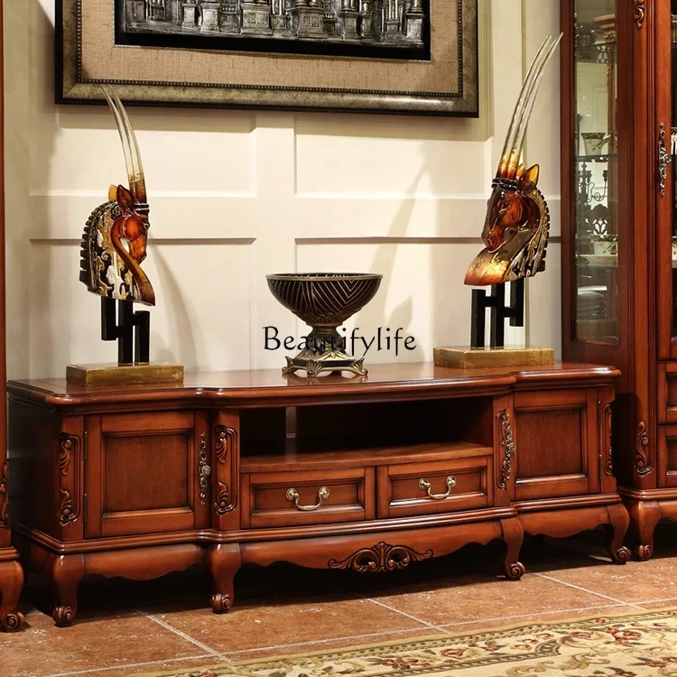 

10 American wine cabinet display solid wood TV home video cabinet