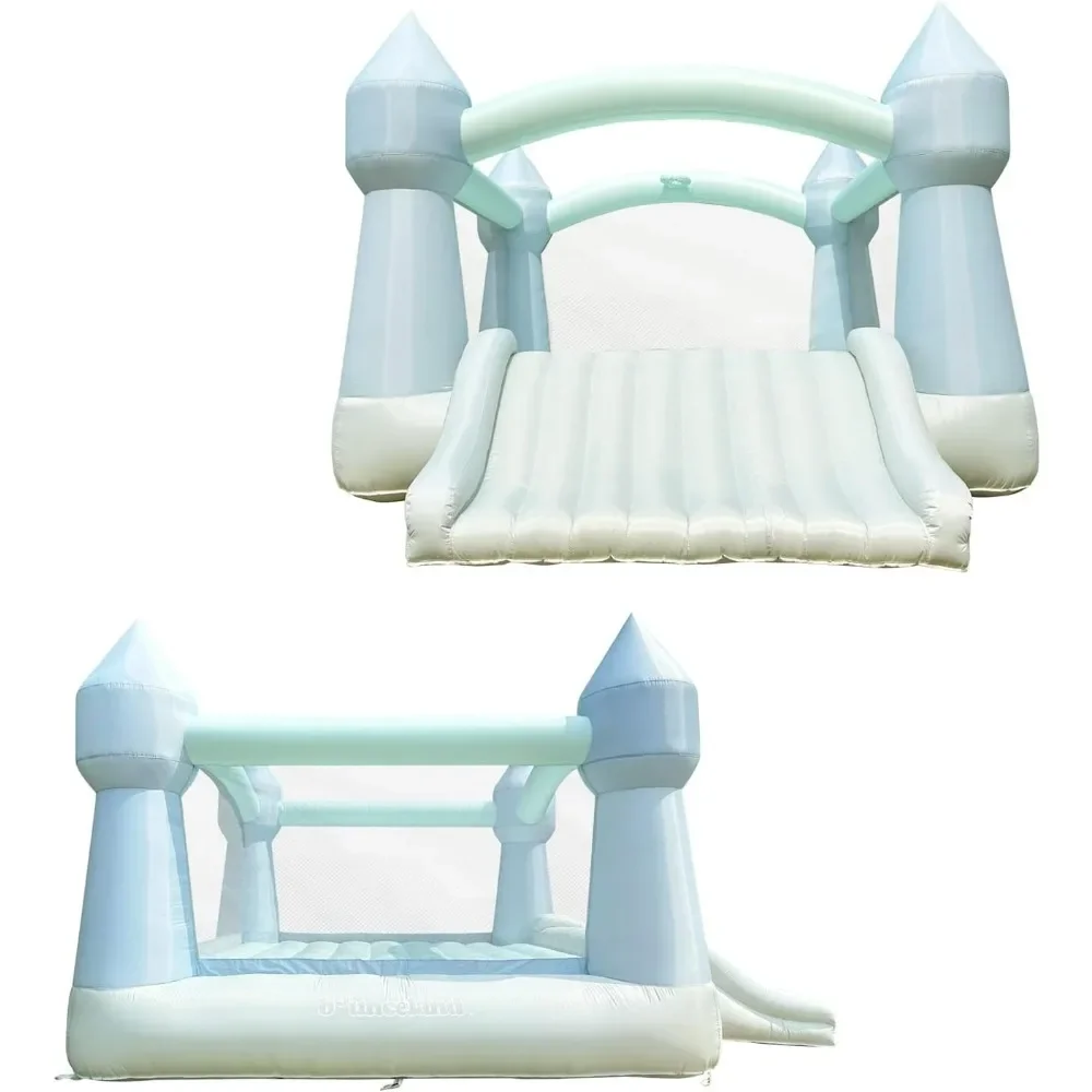 Bounceland Party Castle Daydreamer Mist Bounce House, 16.4 Ft  X 13.1 Ft  X 9.3 Ft , Basketball Hoop, UL Strong Blower Included