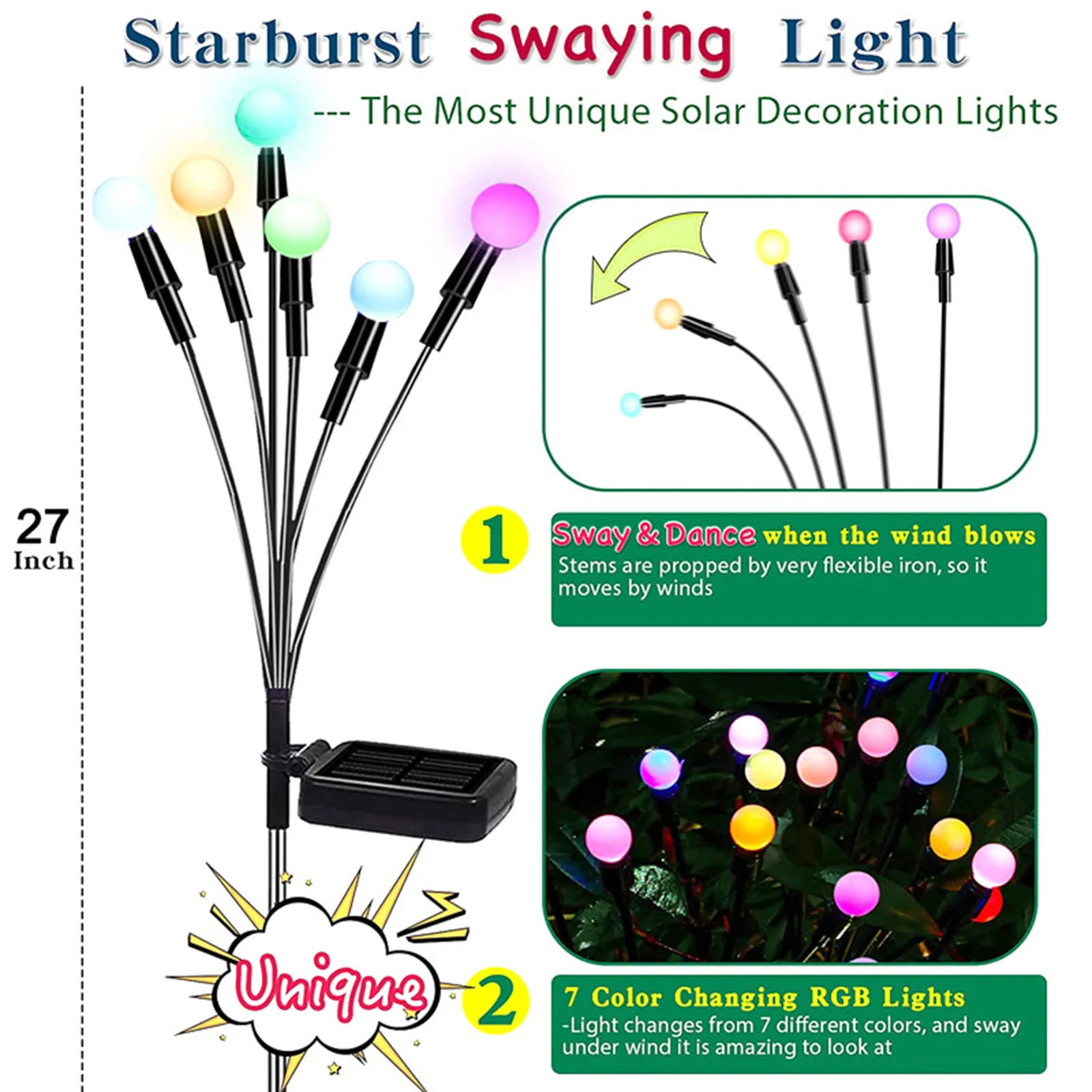 1/2/4Pcs Solar Lawn… - image