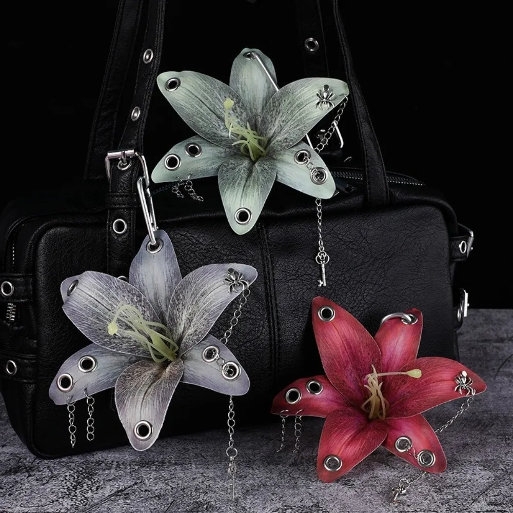 Hand-punched Flower Simulation Flower Keychain Exquisite Craftsmanship Butterfly Orchid Phalaenopsis Keychain Orchid Keyring