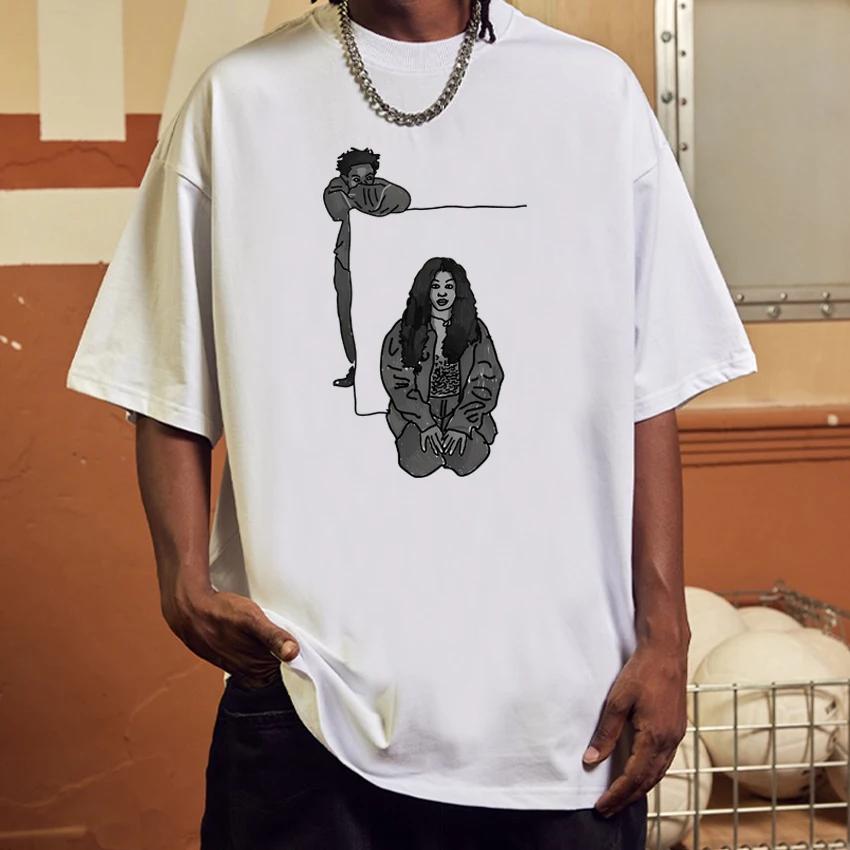 

Rapper Kendrick Lamar and SZA Grand National Tour 2025 T Shirts Men Women Hip Hop streetwear Unisex Cotton short sleeve T-shirts