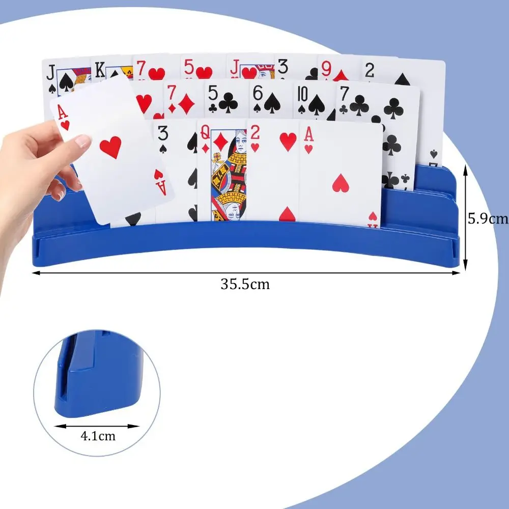 Three-Layer Card Holder Expandable ABS Playing Cards Holders Portable Multi-Functional Hands Free Card Holder