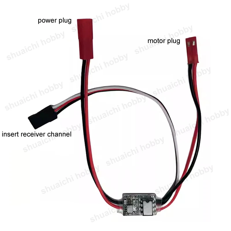 Microcontrolador de velocidad ESC cepillado bidireccional/unidireccional, 1 piezas, 3,2-6,5 V, 1S, 7A, con/sin freno, para coche, barco, modelo de avión teledirigido