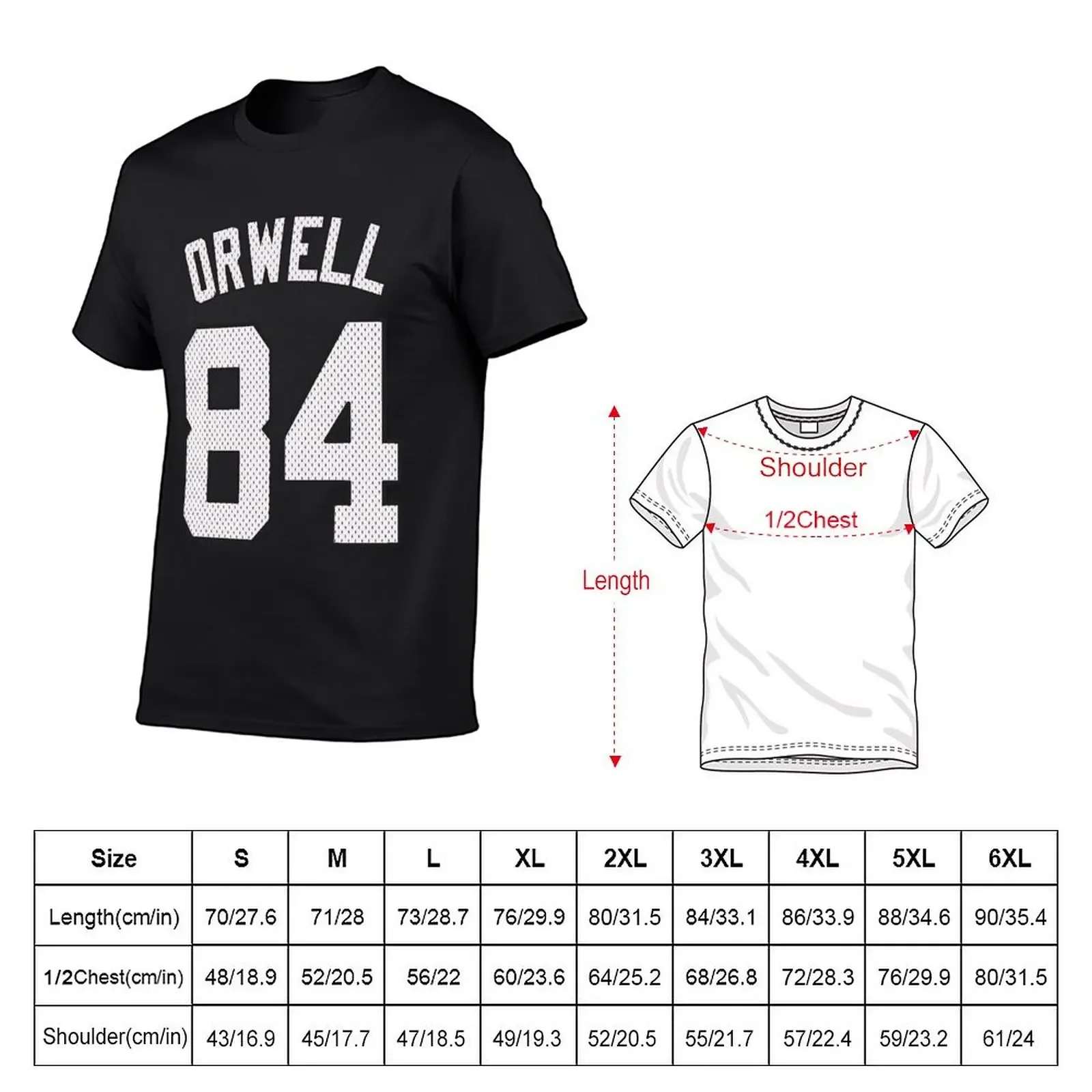 George Orwell - 1984 T-Shirt oversized blue archive cute clothes t shirt for men