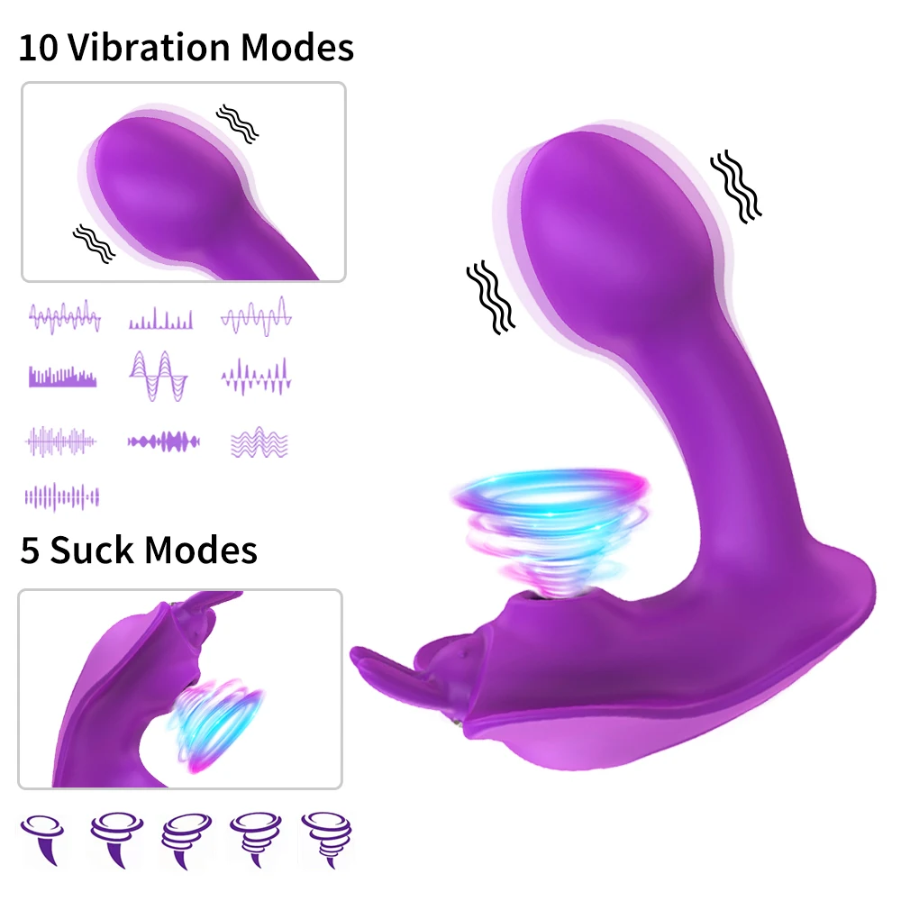 G-Spot Sucking Dildo Vibrator Clit Sucker Wearable Clitoris Vacuum Stimulator Female Blowjob Wireless Remote Sex Toys for Women