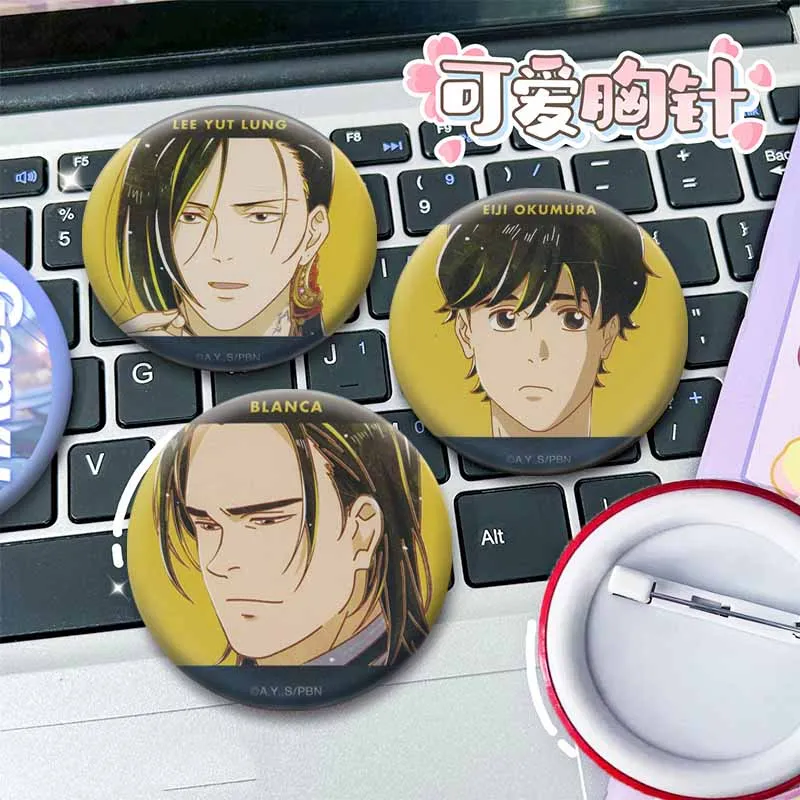 BL Anime Mahwah Banana Fish Badges Cartoon Role Playing Brooches Ash Lynx Eiji Okumura Lapel Pins Backpack Jacket Jewelry Gifts view 2