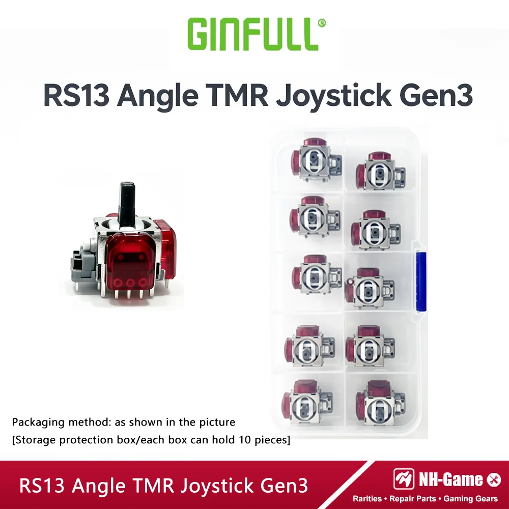 10 Stück 3. Generation TMR Elektromagnetischer Joystick RS13 Winkel 3D Analog-Stick für PS5, PS4, Xbox Gamepad-Controller
