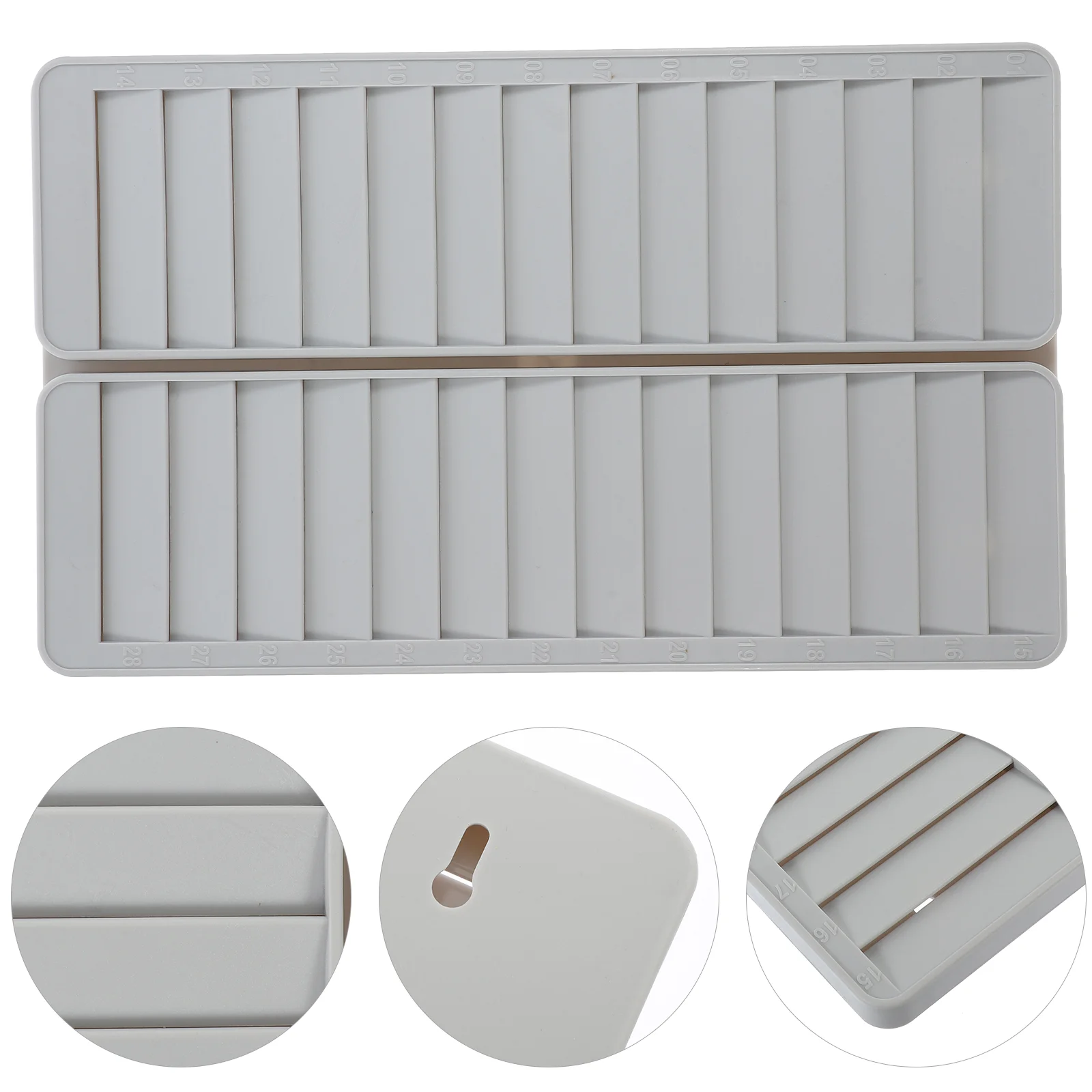 Plastic Business Card Holder Clock Slots Cards Vertical 28-slots Rack Attendance Storage Pp Office Time Wall Mounted