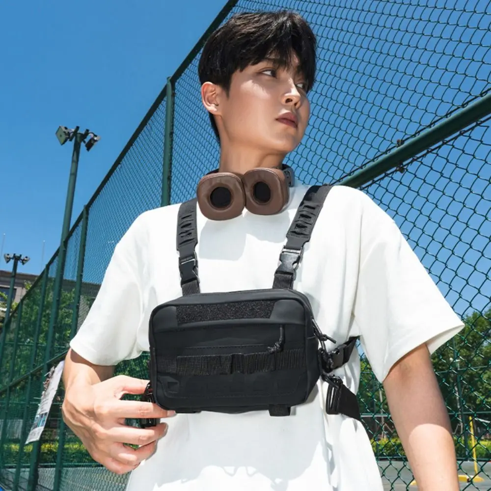 

Universal Adjustable Running Vest Backpacks Waterproof Lightweight Sports Chest Pack Durable Nylon Camping Bum Bags Cycling