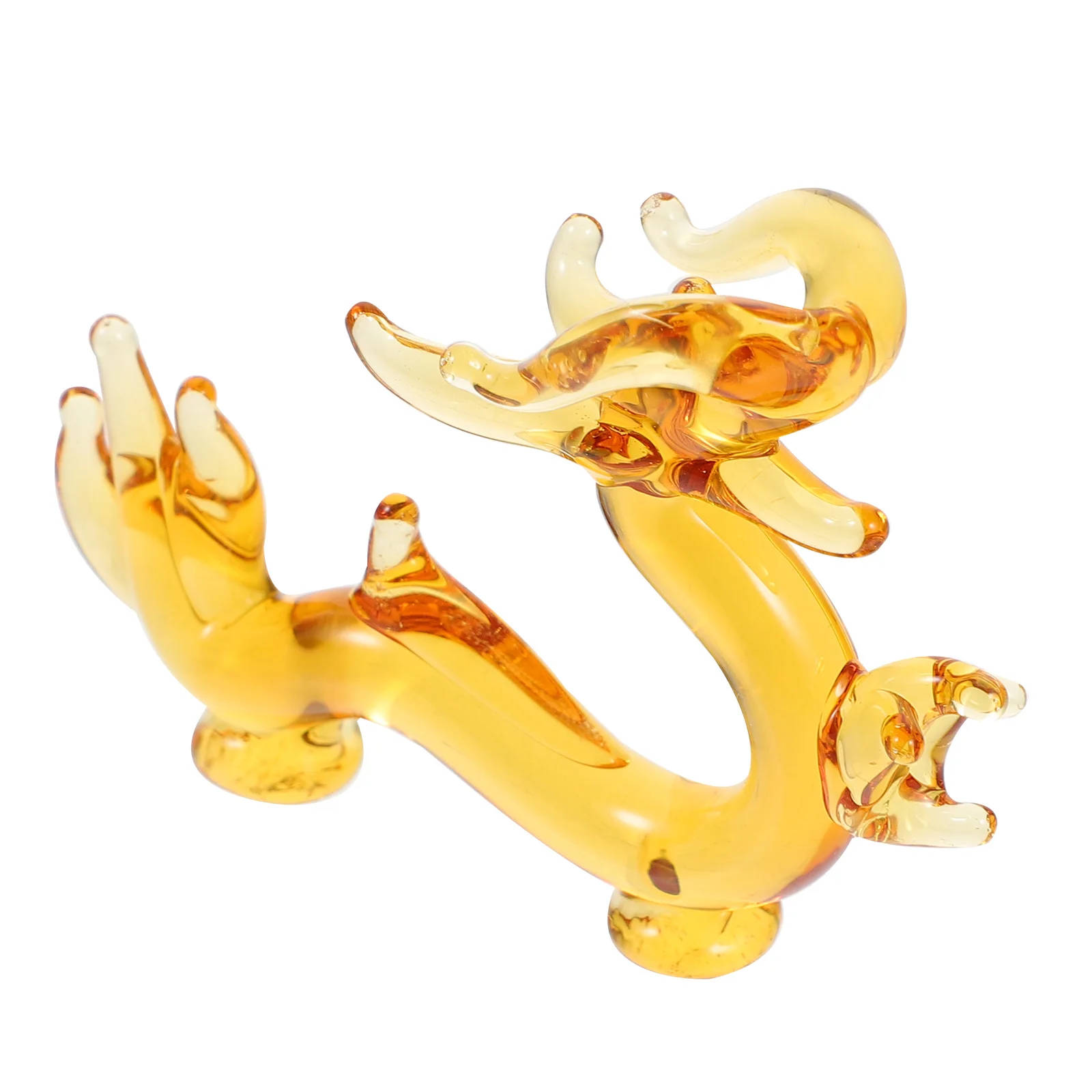 

Crystal Dragon Statue Desktop Ornament Flat Bottom Dragon Sculpture Crystal Crafts Prosperity Symbol Desktop Decor