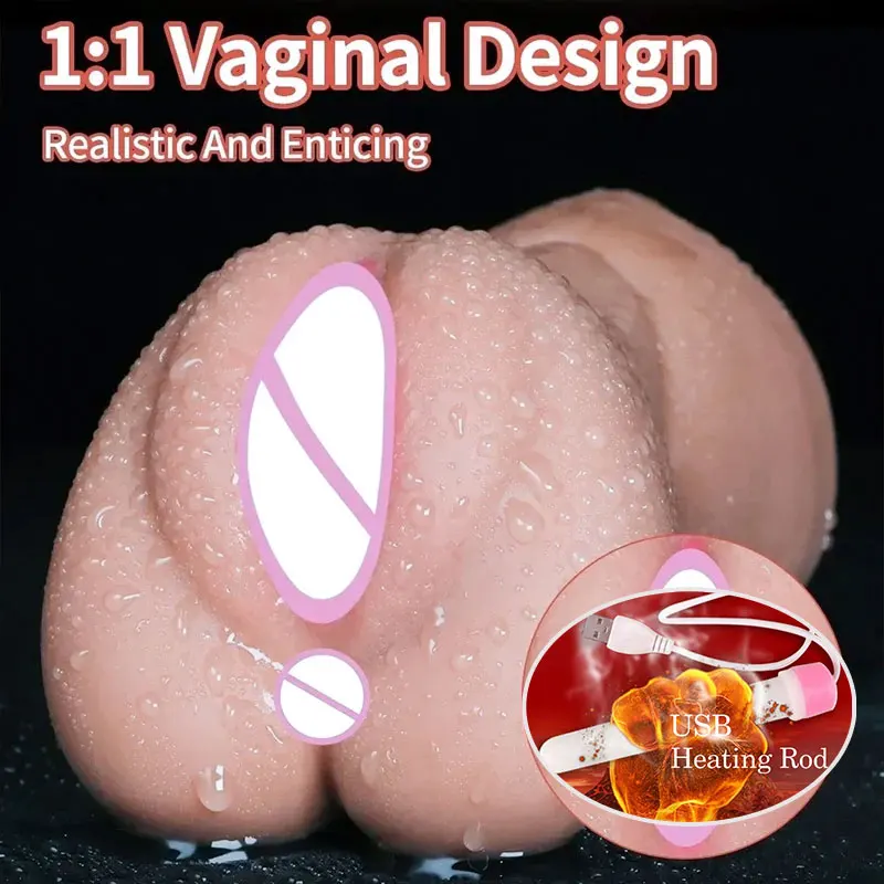 3 in 1 Pocket Pussy 3D Textured Male Sex Toy with Sexy Mouth Realistic Vagina and Tight Anus Sex Doll Stroker Adult Toys for Men