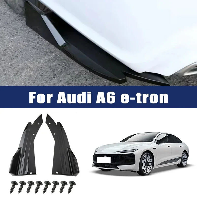 

Car Rear Bumper Spoiler Lip Carbon Fiber Wing Trim Anti-crash Diffuser Side Skirt Wrap Angle Splitter For Audi A6 E-tron