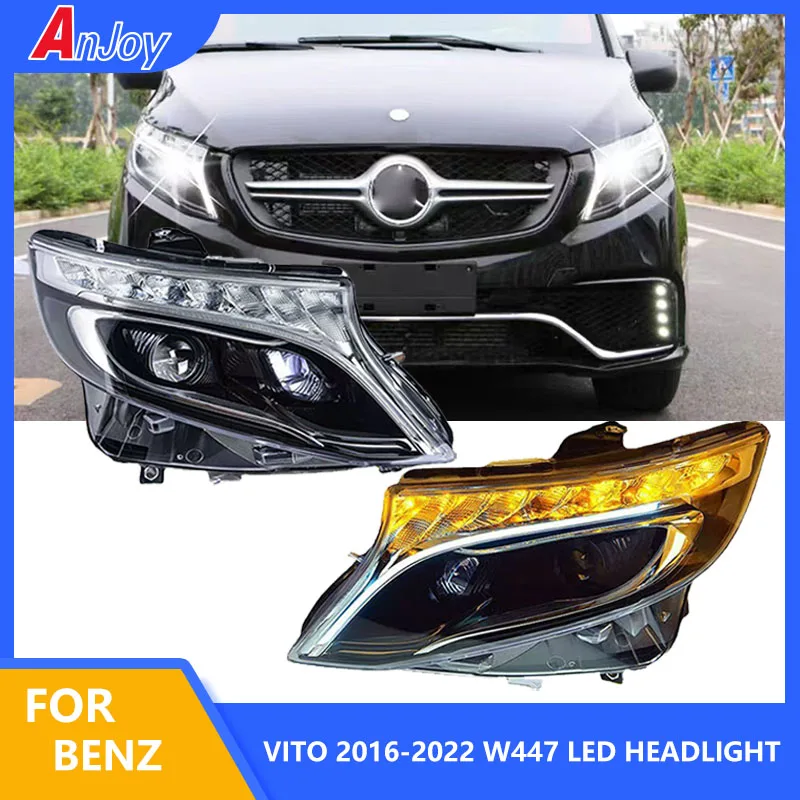 Car Lamp for Benz Vito Headlights 2016-2022 W447 LED Headlight LED DRL Projector Lens Dynamic Auto Accessories