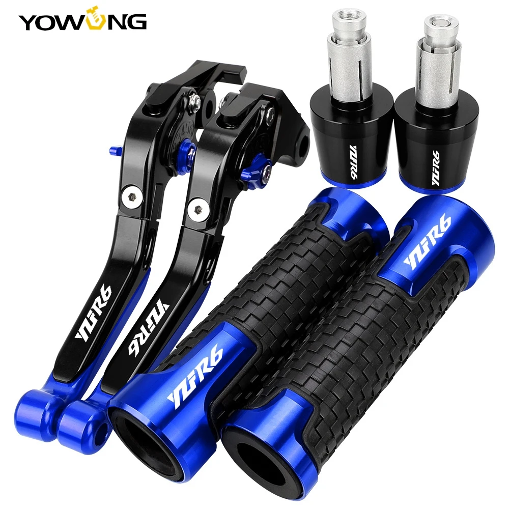 

For YAMAHA YZFR6 YZF-R6 1999 2000 2001 2002 2003 2004 Motorcycle Brake Clutch Levers YZF R6 Adjustable Handlebar Grips Ends