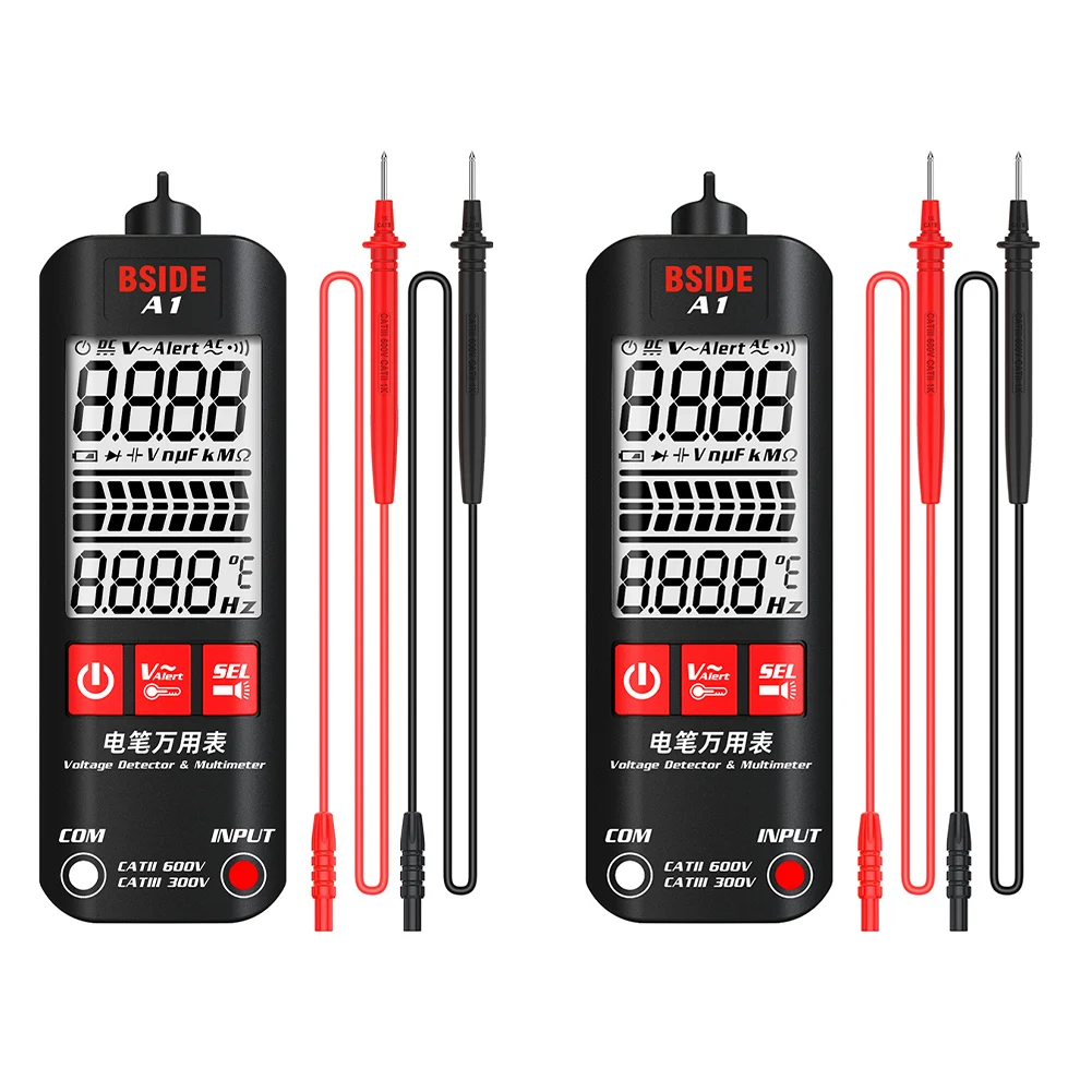 600V Voltage Meter High Precision Smart Detection Meter LCD Display Voltage Detector Pen Auto Identification for Live Wire Check