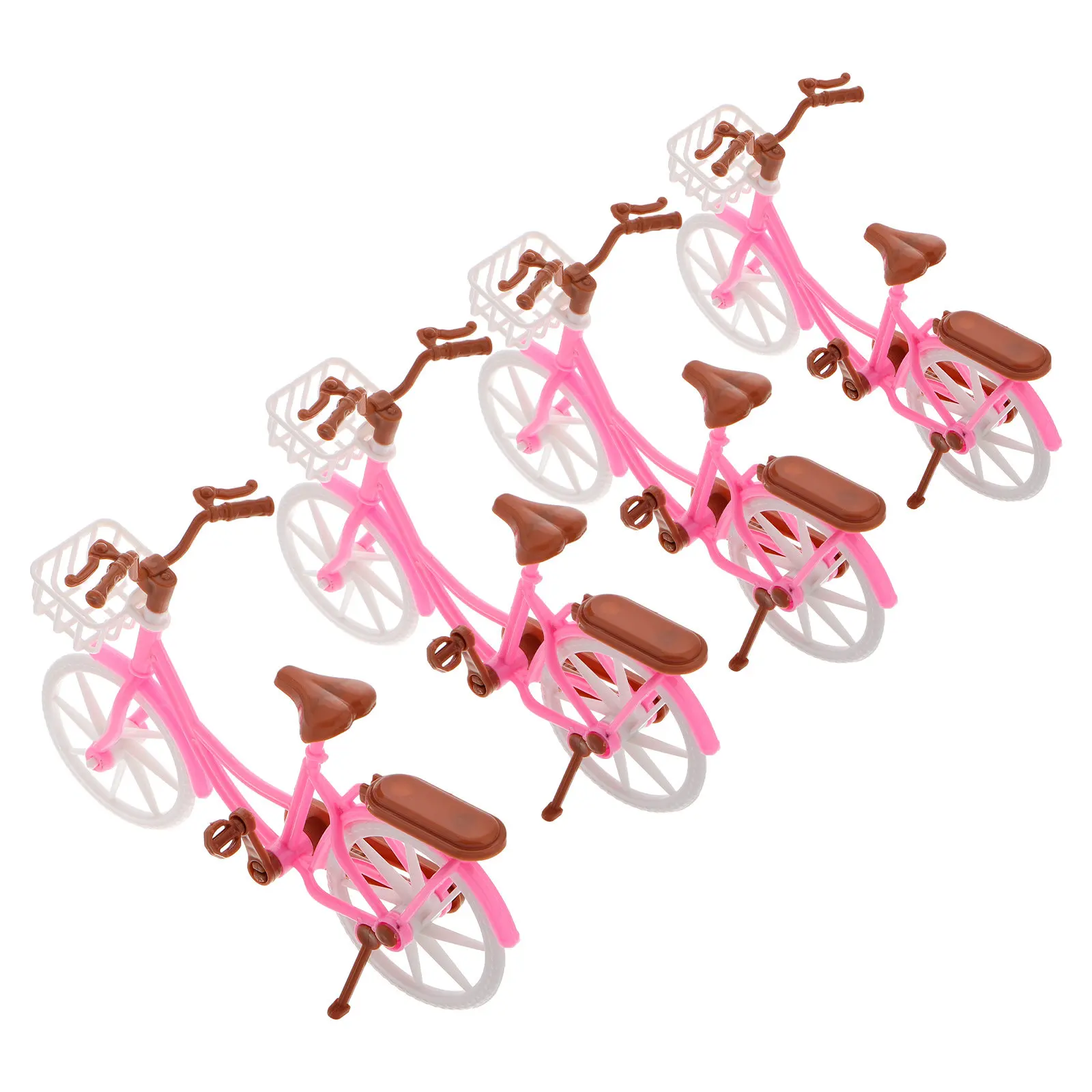 

4Pcs Detailed Miniature Bicycle Decorations Versatile Home Office Desk Shelf Decor Retro Style Bike Ornament Collection Set