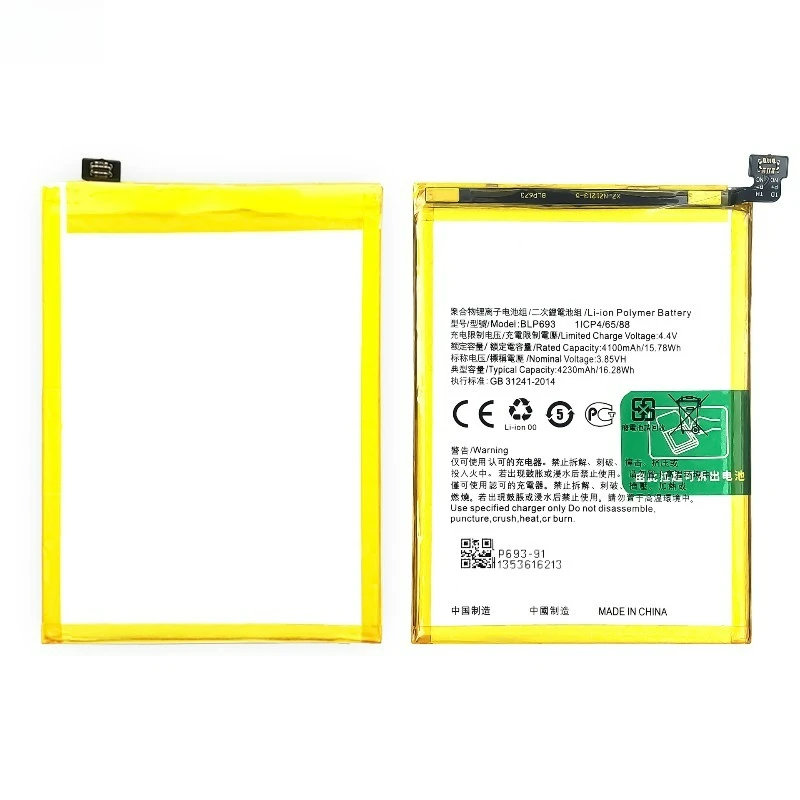 High Quality BLP693 Mobile Phone Battery 3.85V 4230mAh For Oppo Realme 3 Brand New Replacement Battery