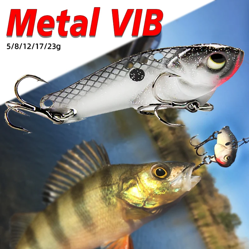 Fishing Lures Metal VIB 5/8/12/17/23g Vibration Spoon Crankbaits Sinking Wobbler Swimbait Ice Jigs Artificial Bait Tackle