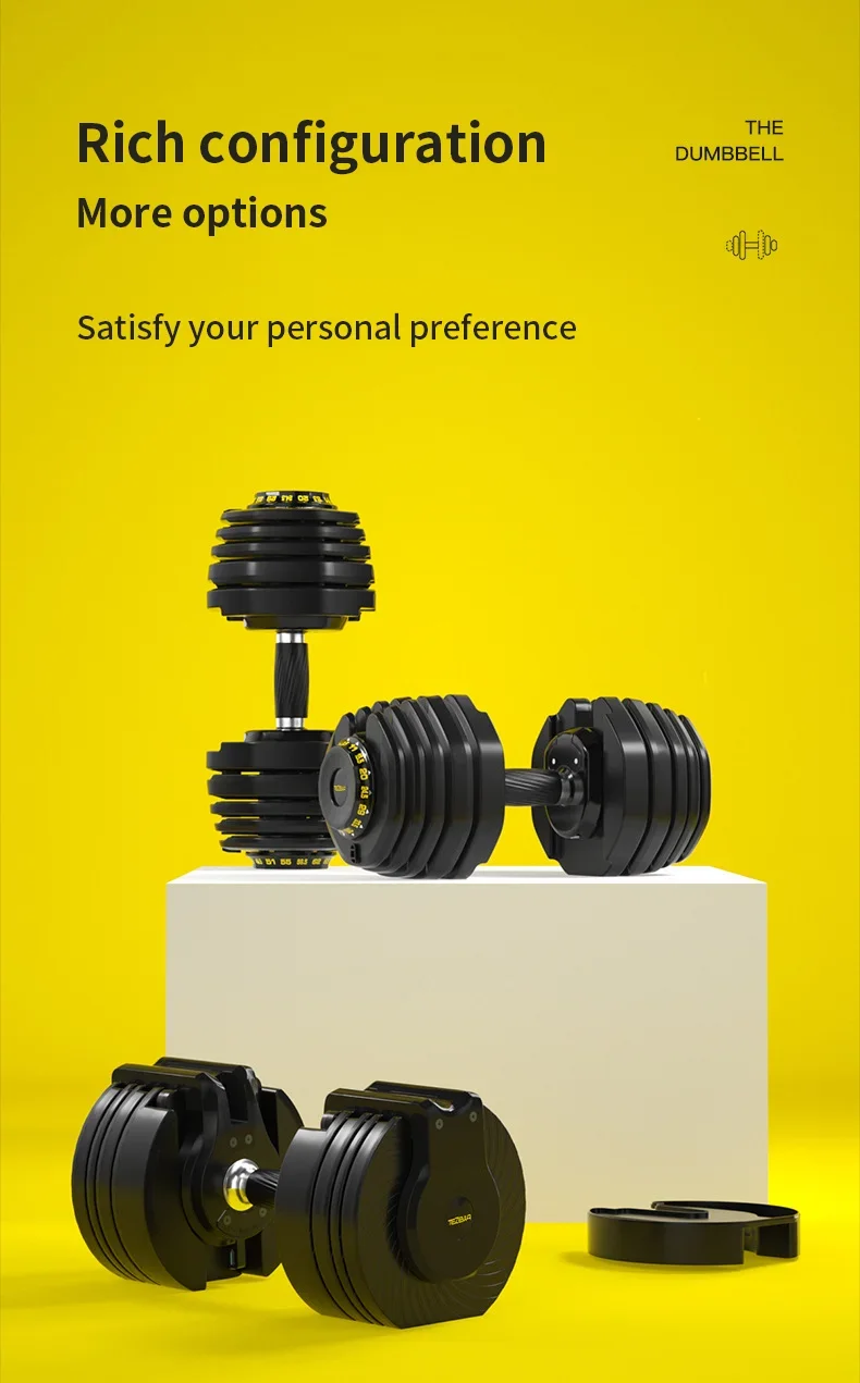 adjustable dumbbell strength training gym equipment dumbbel set gym adjustable dumbbell