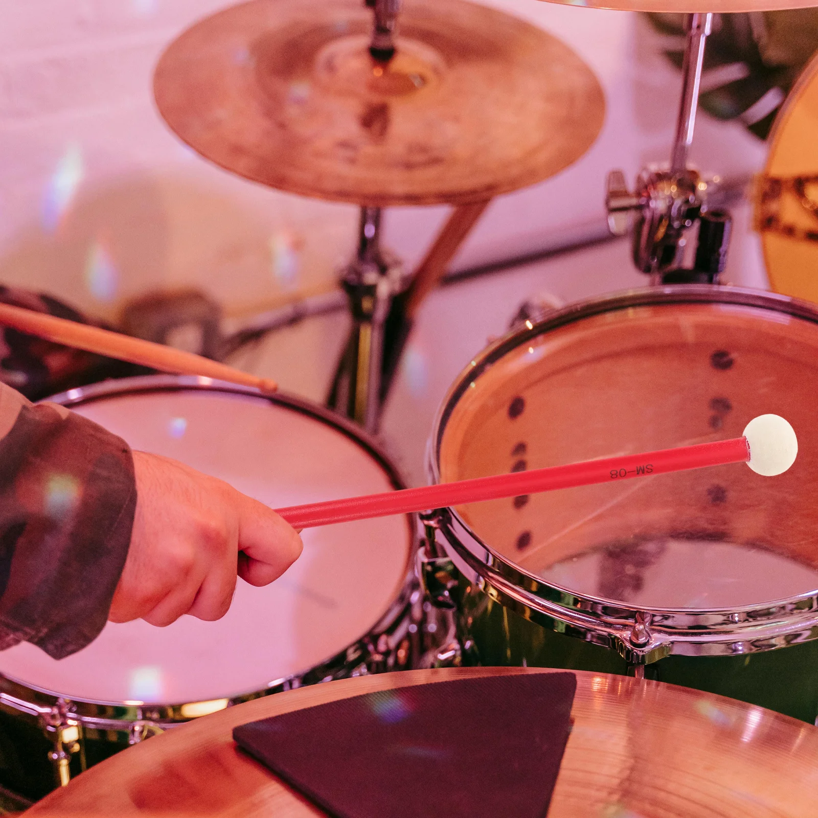 1 زوج المزدوج رئيس القيقب أفخاذ ورأى رؤساء Timpani كمين الطبول تنوعا قرع الملحقات أداء قبضة متوازنة