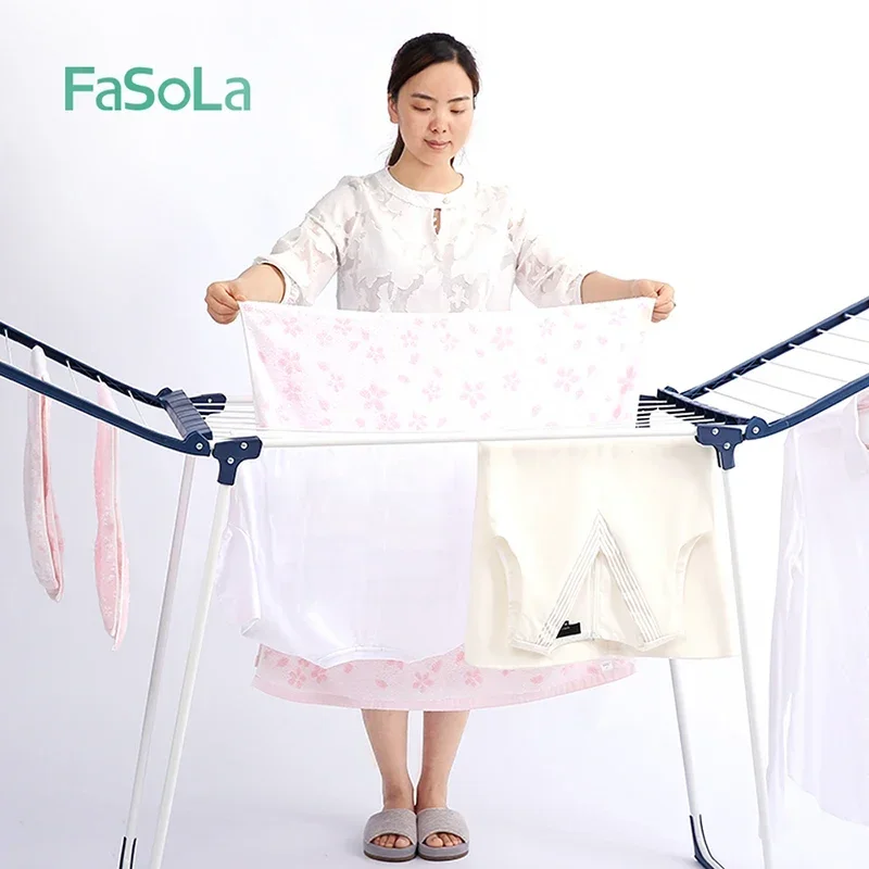 Foldable Wing Clothes Airer Multifunction Laundry Drying Rack Indoor/Outdoor Clothes Dryer Stand Portable Clothes Airer