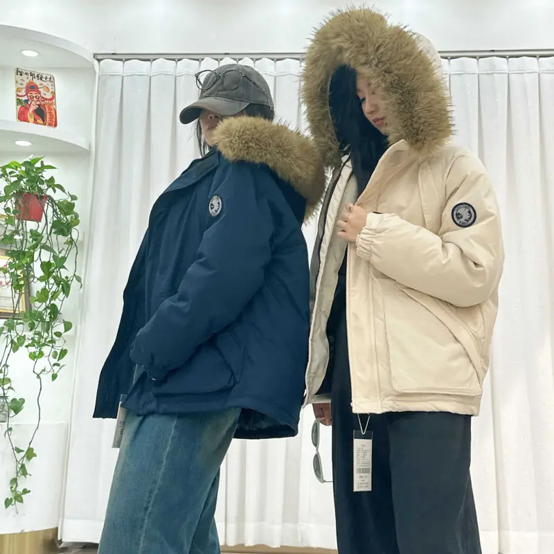 

Parkas Coat Womens Winter Bio-Cotton Padded Commuting Teens Stretchy Pure Thicken Double-Pocket Lining Drawcord Y2K Quilting Hot