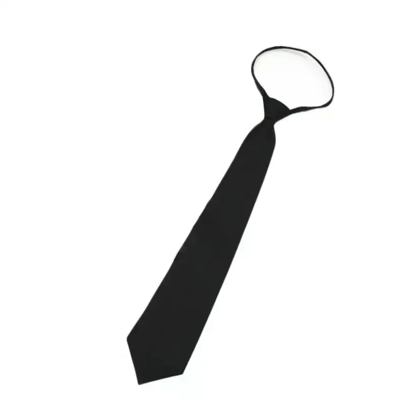 Black Unisex Ties Retro Narrow Neck Tie Slim Women Men Tie Korean Style Simple Trendy Tie