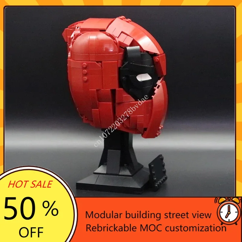 Custom 570PCS MOC-188311 New Assembled Puzzles deadly-Helmet Bust Boy Assembly Toy For Kids Birthday Christmas Gift