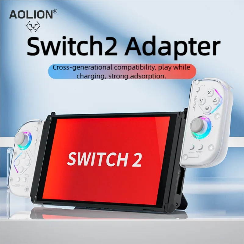 Aolion For JoyCon Adapter Magnetic Adapter Charging Grip for Nintendo Switch 2 Split Handle Converter J20 Controller On Switch 2