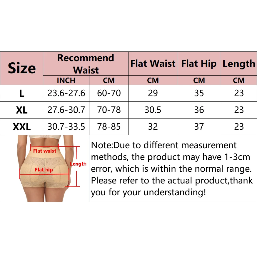 Hip Enhancer Hip Butt Cushion Hips Cushion Padded Panties Control Panties Butt Lifting Lifter Buttock Mesh Little Hole