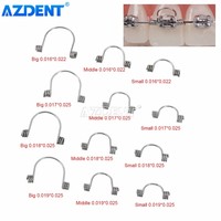 10PC/Pack AZDENT Dental Orthodontic Anterior Teeth Tooth Torque Spring Rectangular Small Middle Big for Bracket Arch Wire