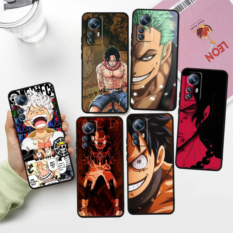 One Piece Anime Zoro Luffy For Xiaomi Mi 13T 13 12T 12 11T 11i 11 A3 10T 10 9 Pro Lite Ultra 5G Black Soft Phone Case