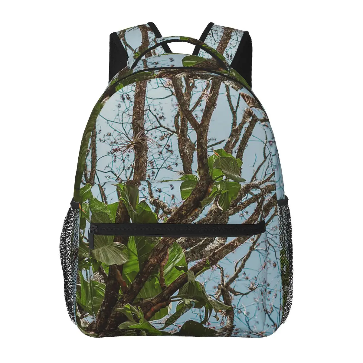 

Jungle Leaves - Рюкзаки из настоящего дерева для мальчиков и девочек, сумка для книг, школьные сумки для студентов, детский рюкзак с героями мультфильмов, сумка на плечо большой вместимости