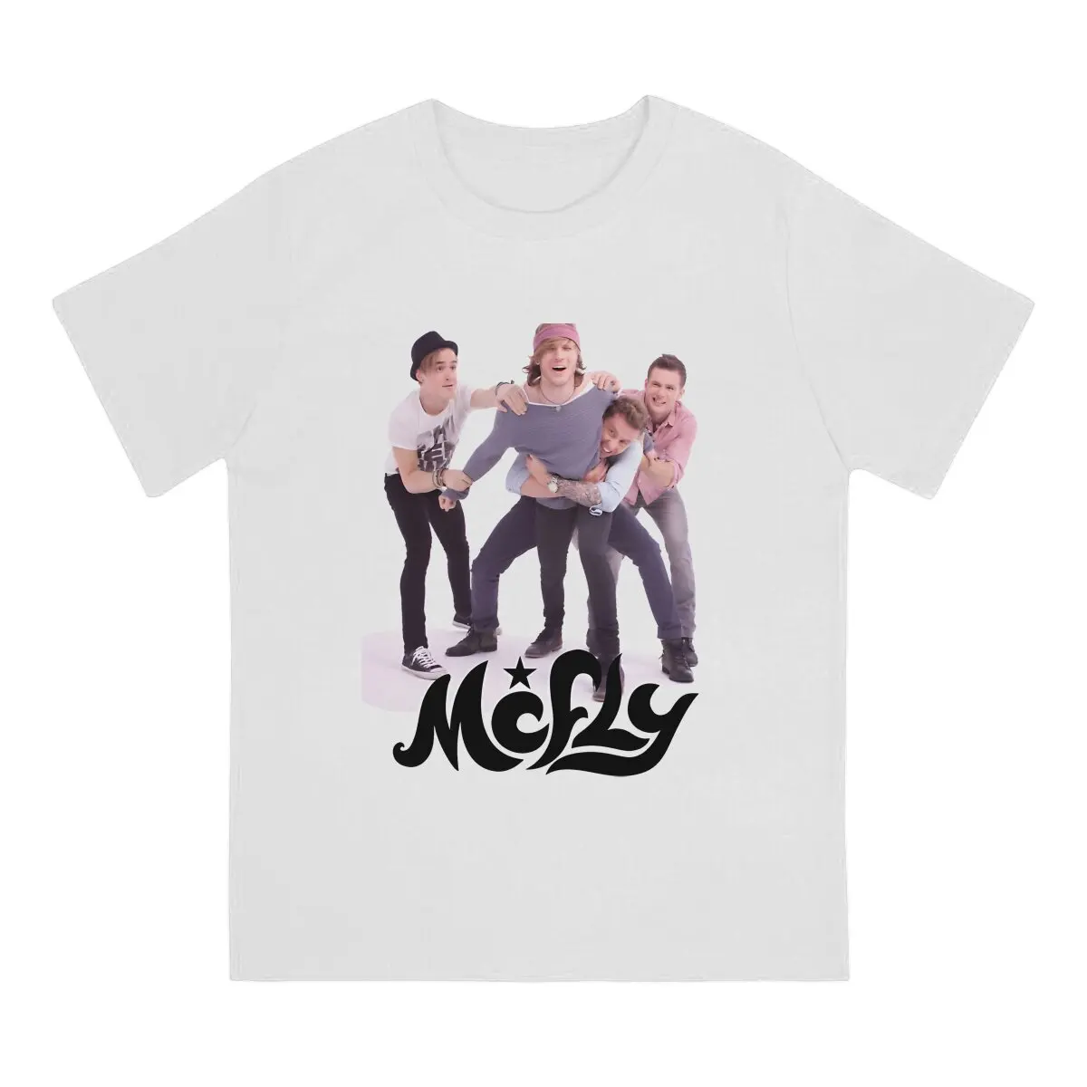 Fun Band Merch T-Shirts Men McFly Casual 100% Cotton Tees Crewneck Short Sleeve T Shirts Original Clothes