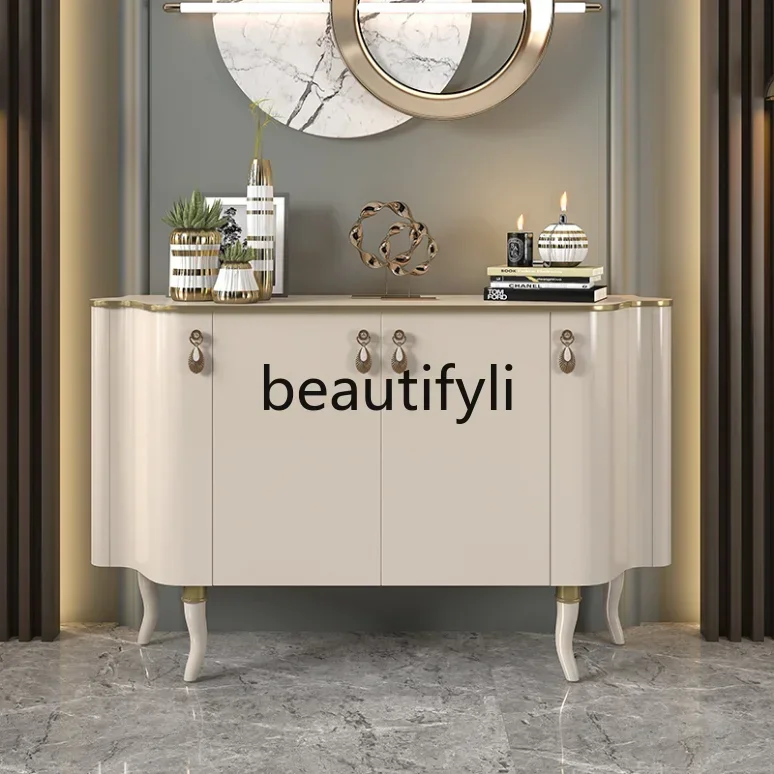 

Italian porch cabinet modern simple living room locker light luxury decoration household dining side cabinet