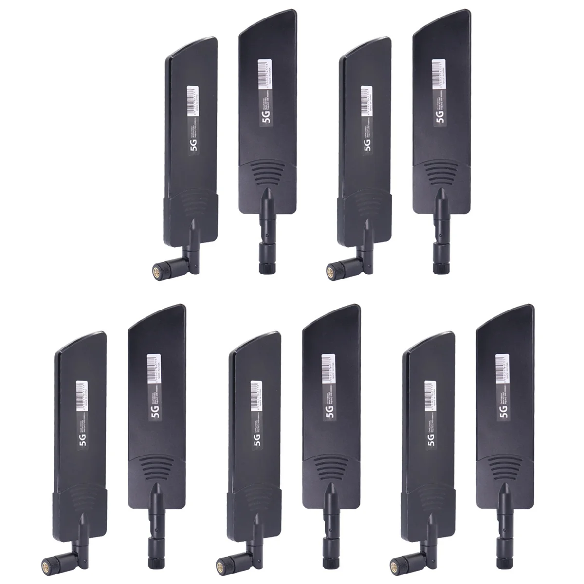 BNVN-10PCS 5G/3G/4G/GSM كامل النطاق عصا لصق أومني اللاسلكية الذكية متر راوتر وحدة كسب 40Dbi هوائي ، أسود SMA ذكر