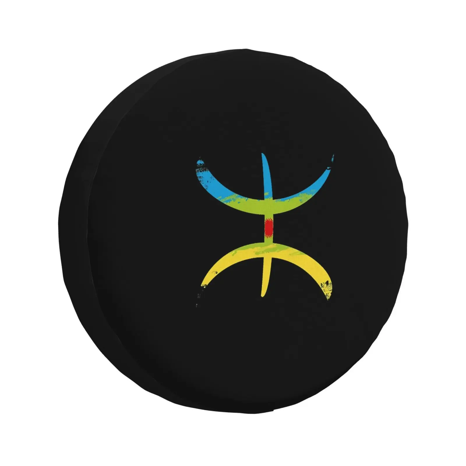 

Чехол для запасного колеса Kabyle Amarzig с флагом 4WD 4x4SUV, защитный чехол для автомобильных колес, детали для General Motors 14, 15, 16, 17 дюймов