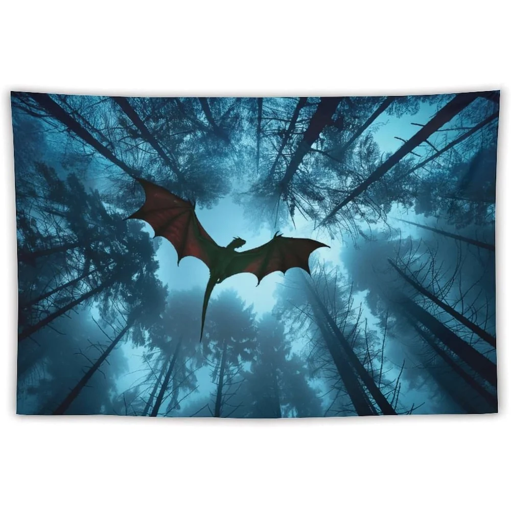 Mystical Dragon Tapestry: Enchanting, Fantasy-Inspired, and Strikingly Unique Wall Art for a Magical Decor Statement