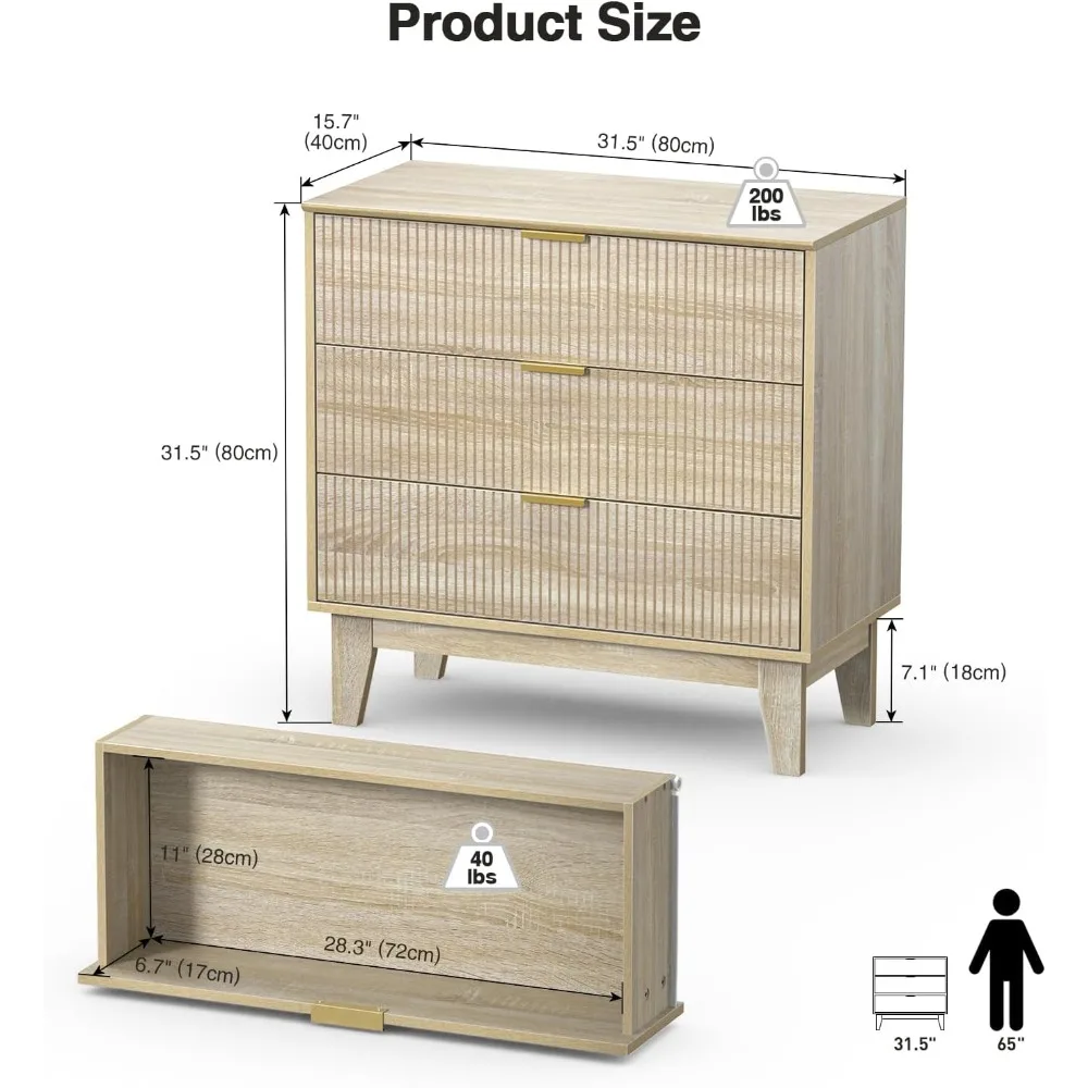منضدة خشبية كبيرة ذات 3 أدراج، طاولة بجانب السرير موفرة للمساحة، خزانة تخزين، طاولة نهائية للأريكة #2