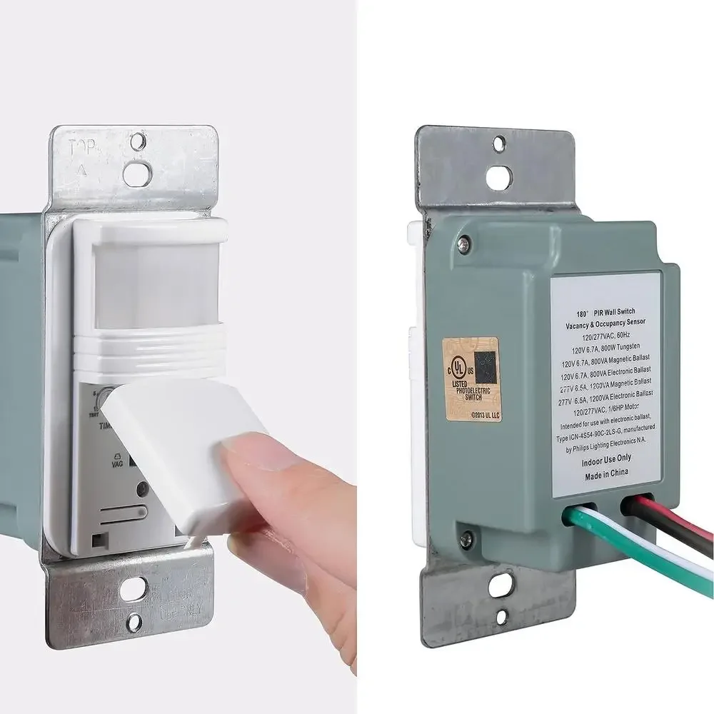 Indoor Motion Sensor Light Switch 10 Pack Single Pole Occupancy Wall Switch UL FCC Certified Adjustable Sensitivity RF 180°