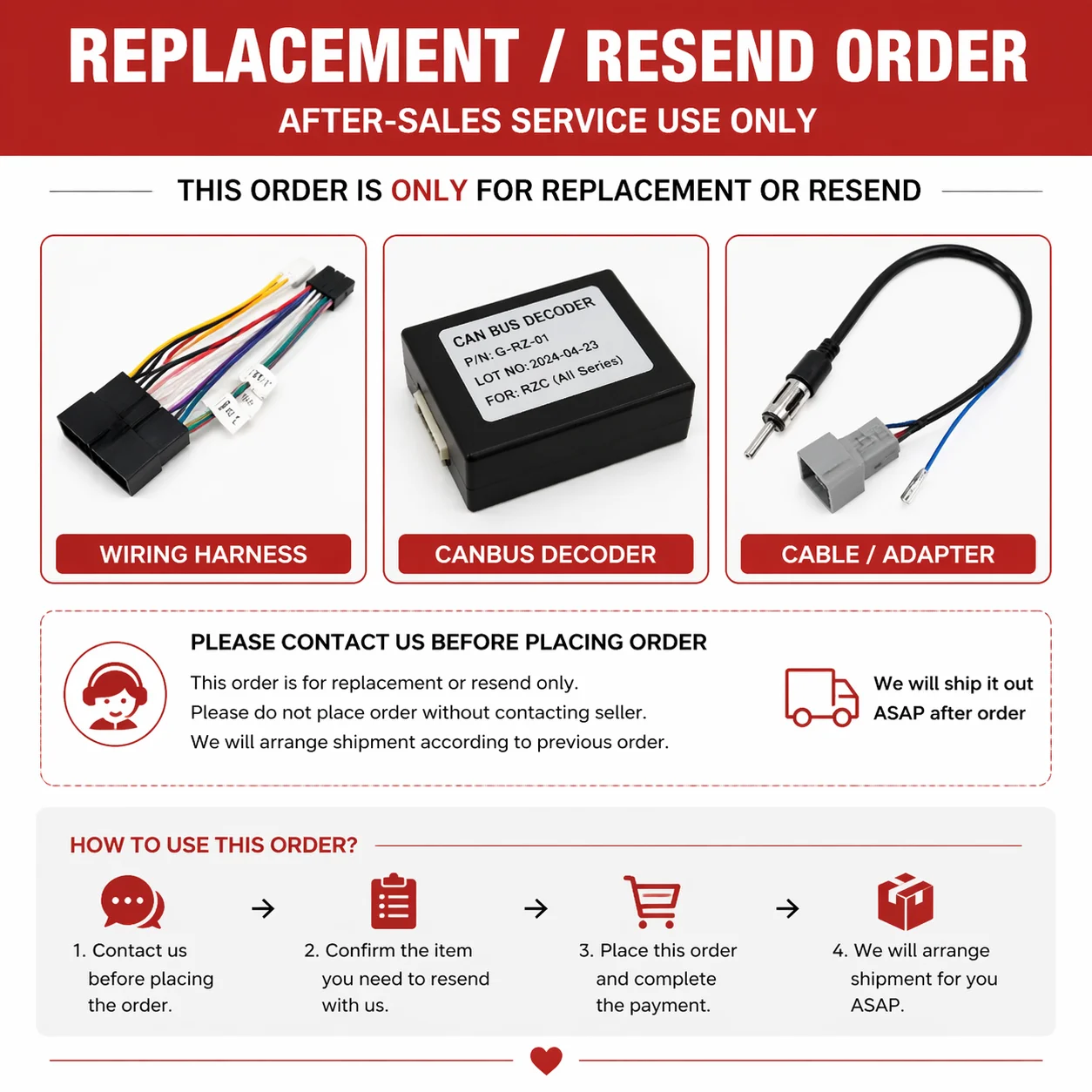 Replacement After-Sales Resend Order