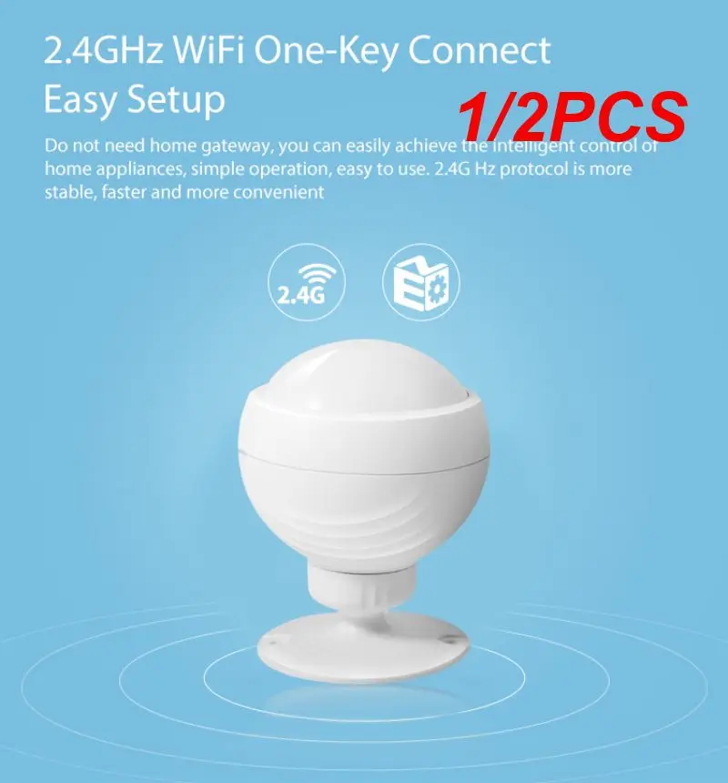 

1/2PCS Tuya WiFi Smart PIR Motion Sensor Human Body Movement Infrared Safety Alarm Detector SmartLife APP Remote Control