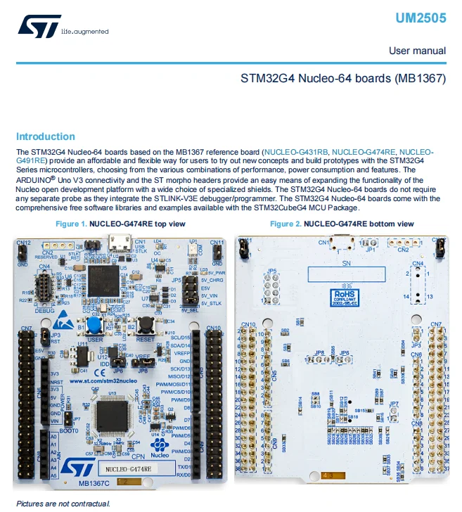 1pcs Original NUCLEO-G474RE STM32G474RET6 MCU Nucleo64 development board Arduino