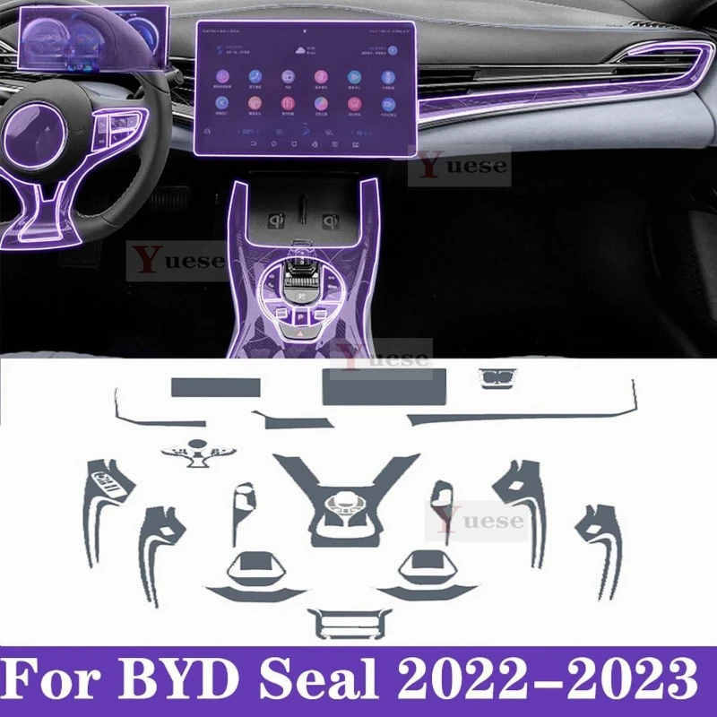 

car navigation screen protector invisible transparent film TPU interior film Stickers For BYD Seal Atto 4 2022-2024