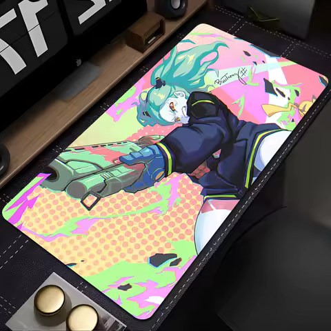 Pink Mouse Pad R-Rebecca Laptop Large Mousepad C-cyberpunks Gamer Keyboard Pad Gaming Accessories Xxl Mouse Pads Office Desk Mat