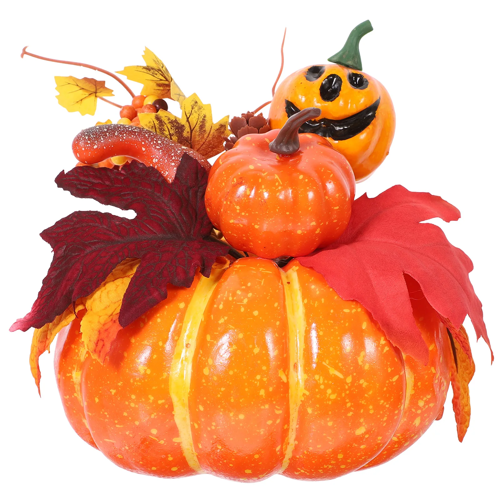 

Pumpkin Decor Thanksgiving Halloween Artificial Foam Plastic 12 Inch Classic Creative Props Simulation Food Vegetable