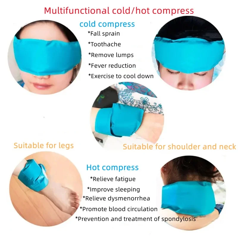 Antipyretic Cold Compress Headband for Children and Adults, Physical Cooling, Reusable Hot Compress Headband for Pain Relief