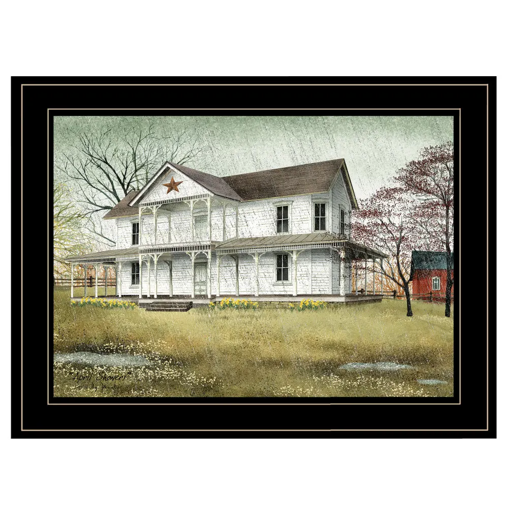 

April Showers By Billy Jacobs Black Framed Art Multicolor Paper Art Ready To Hang Wall Decor For Living Room Bedroom Office