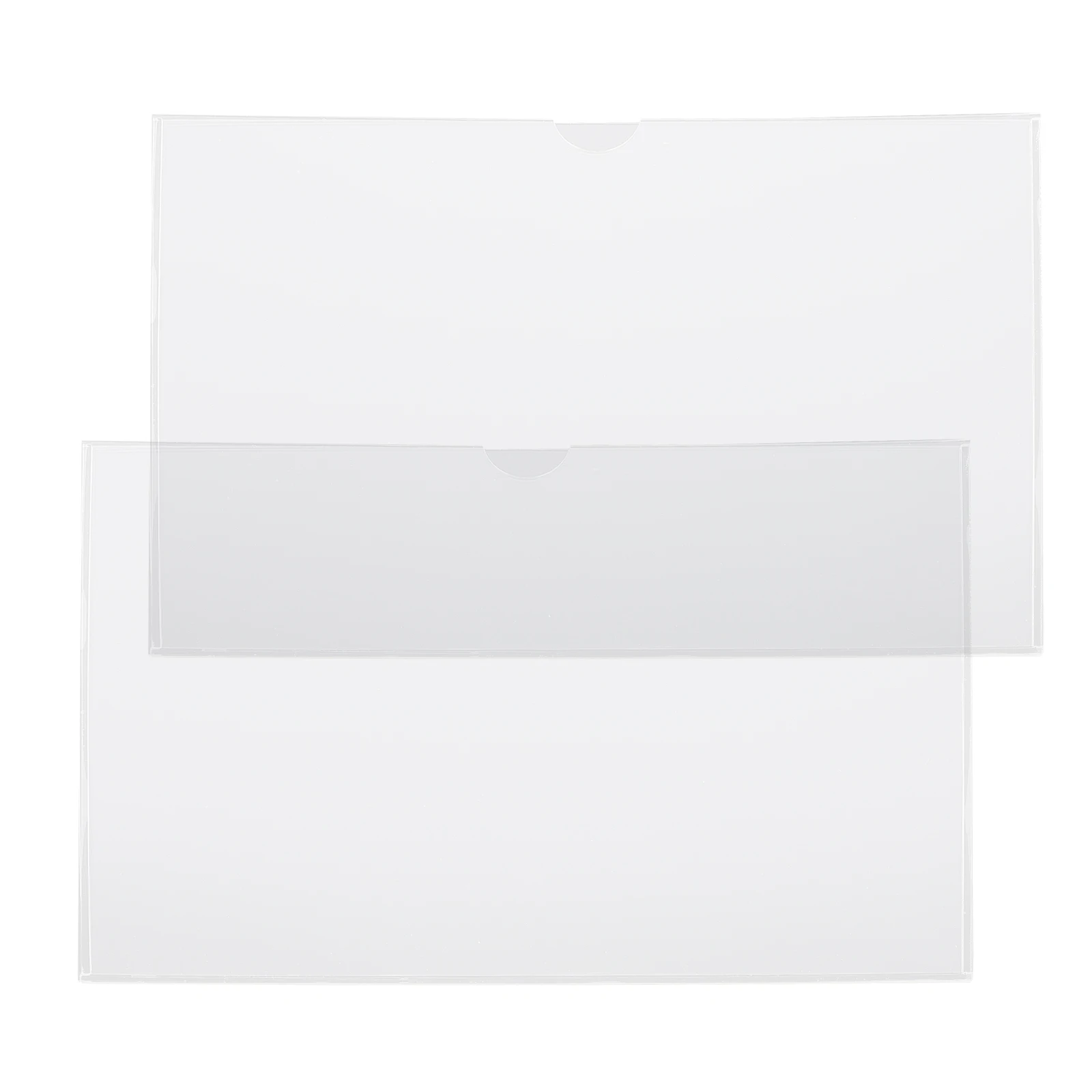 

2pcs Acrylic Display Box Rack Clear A4 Card Slot Holder Smooth Edge For Home School Storage Display Tools