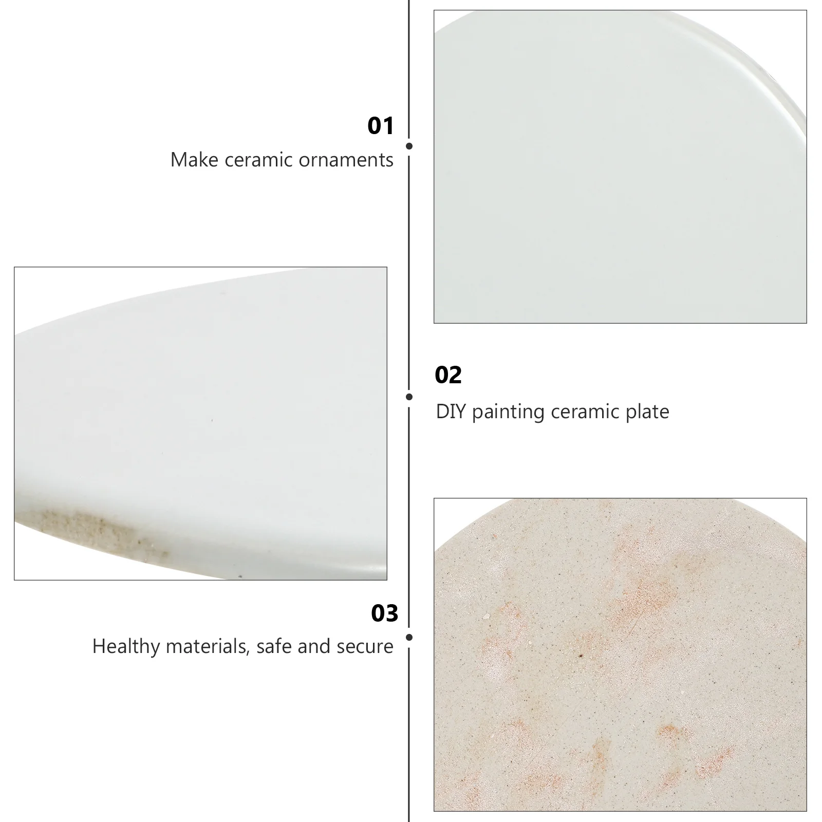 

Unfinished Blank Drawing Board For Art Class Painting Supplies Handmade Diy Ceramic Chip Graffiti Practice Diy White